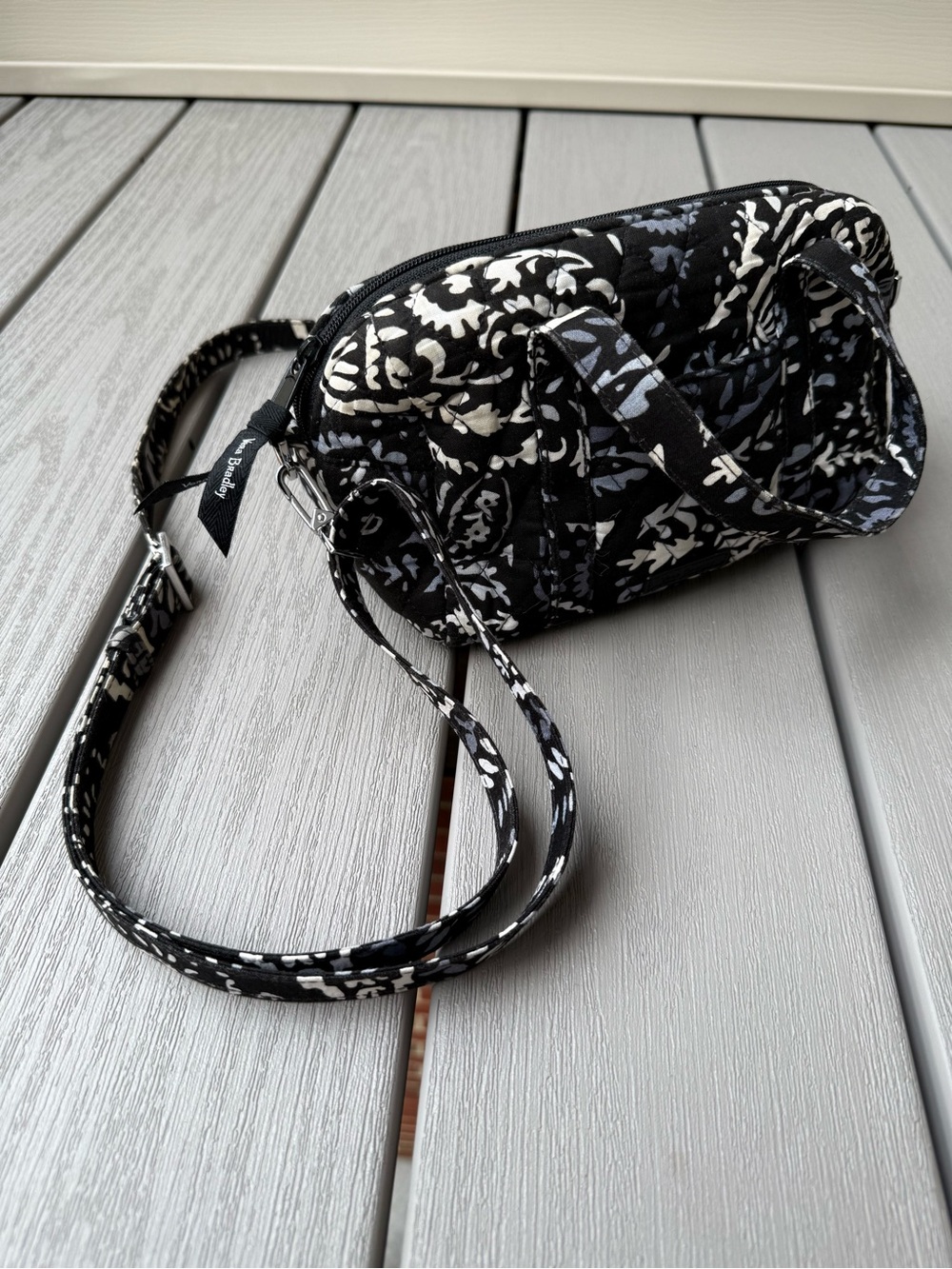 Vera Bradley Mini Satchel Paisley Noir Quilted Crossbody Bag Retired